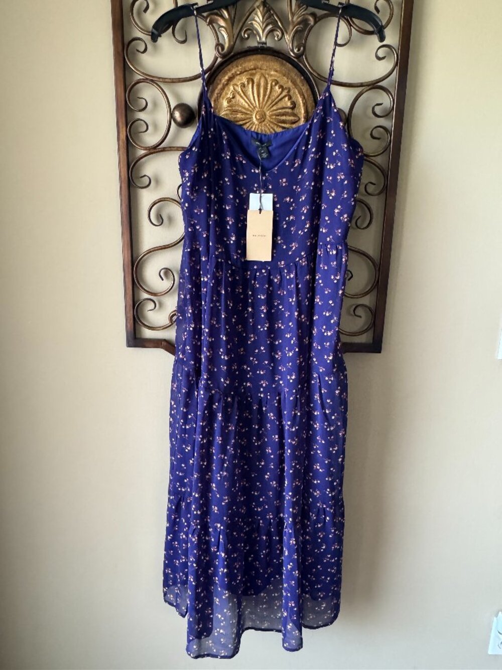Brand New Halogen Purple Ditzy Floral Dress